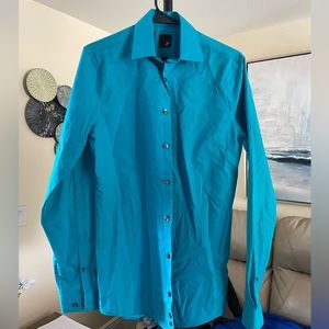 Blue JF Men’s Slimfit Dress Shirt (S)